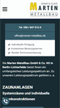 Mobile Screenshot of marten-metallbau.de