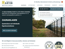 Tablet Screenshot of marten-metallbau.de
